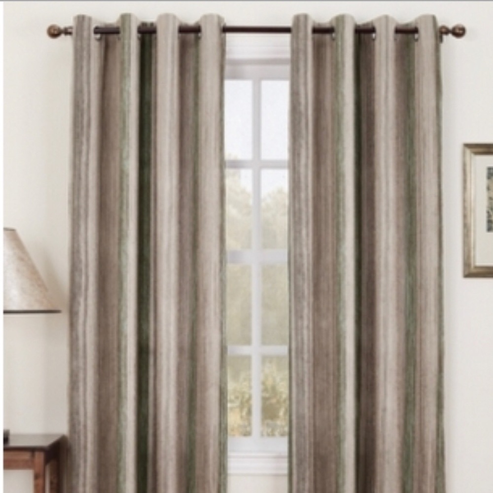 Sun Zero room darkening curtain Hanson stripe 84”